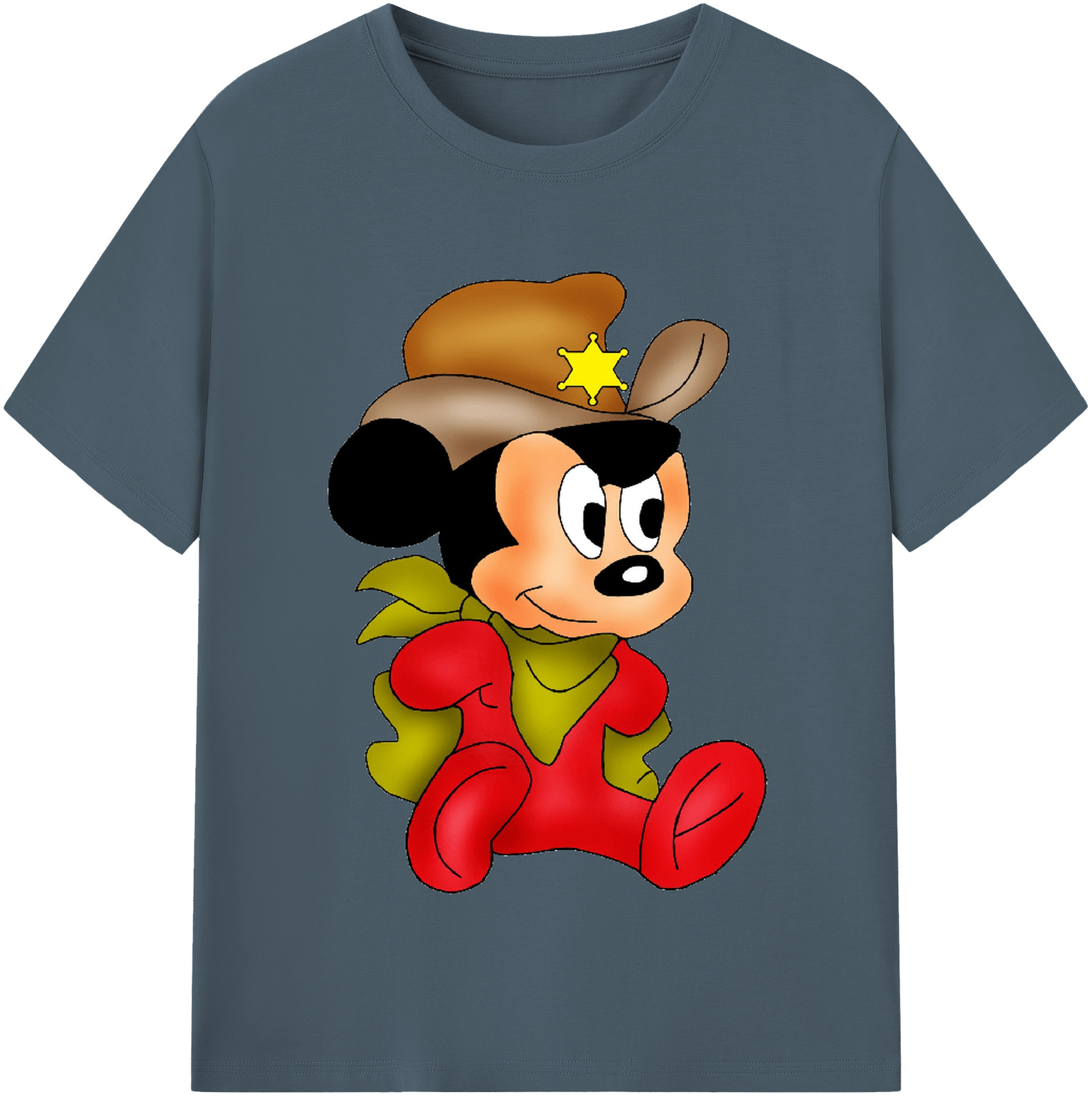 （画像用） ミッキーマウス Mickey Mouse 綿100％半袖Tシャツ（フロントプリント）